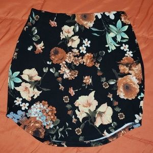 Floral Print Miniskirt